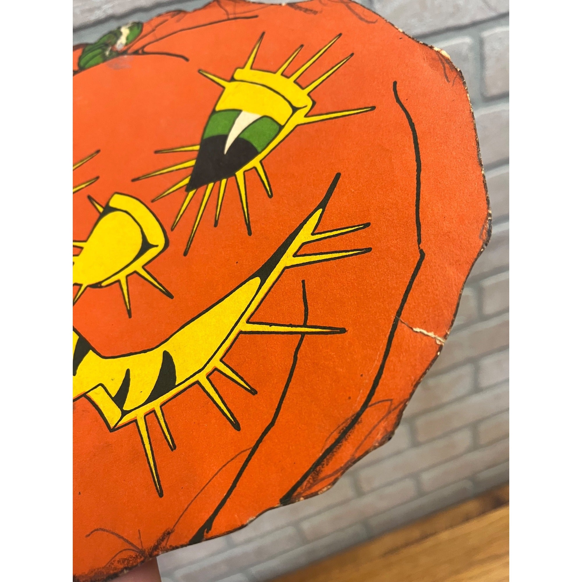 Vintage 1940s Halloween Diecut Cut-Out Jack o'Lantern Wall Decor 1950s