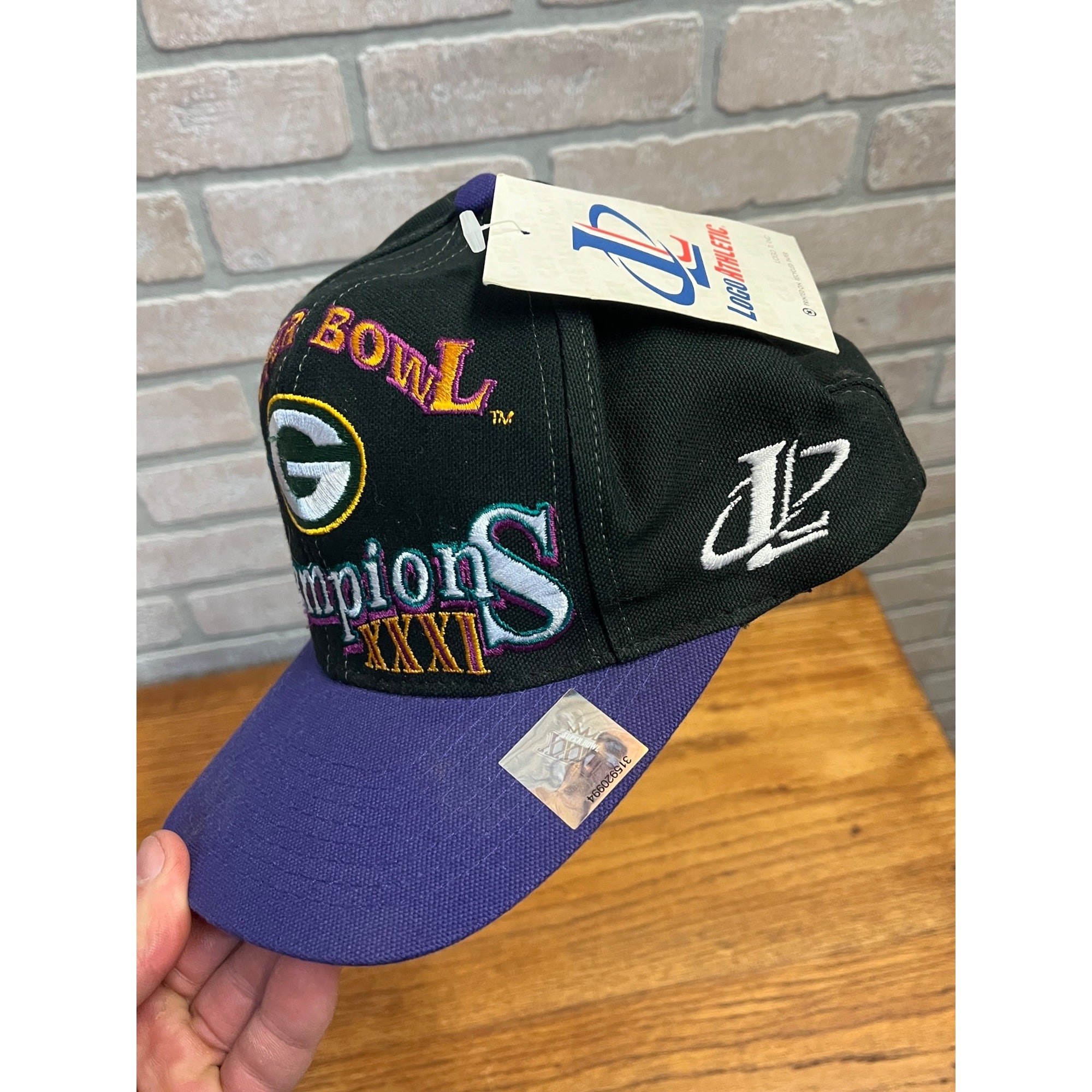 NWT Vintage Green Bay Packers Super Bowl XXXI Champions Hat Logo Snapback