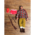 Vintage 1972 Mattel Gi Joe Big Jim Camper Plaid Shirt Action Figure #4344 Hunter