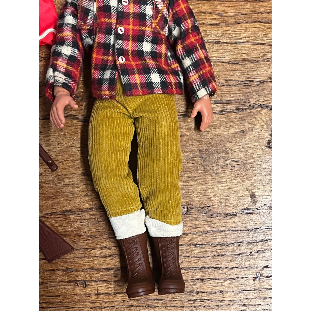 Vintage 1972 Mattel Gi Joe Big Jim Camper Plaid Shirt Action Figure #4344 Hunter