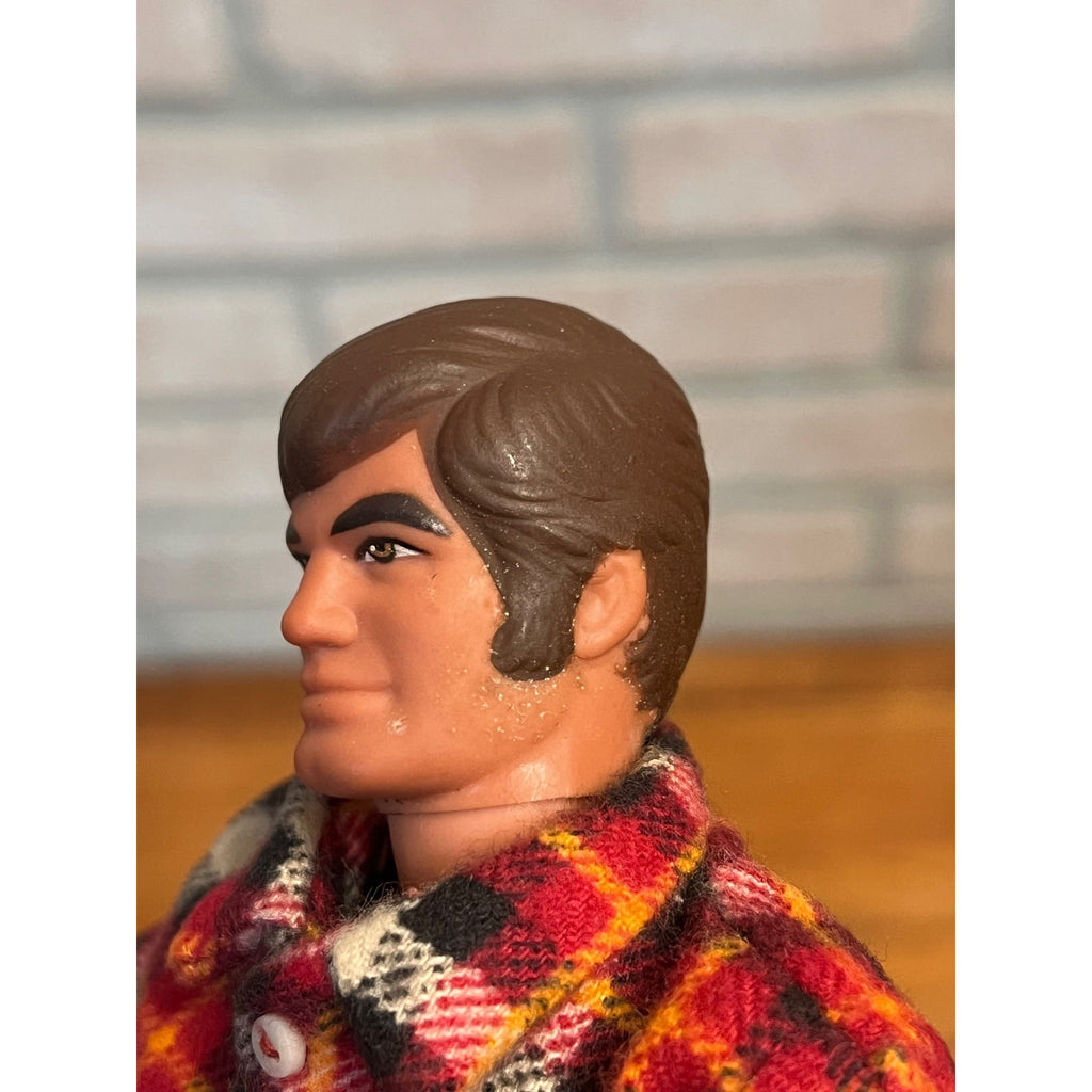 Vintage 1972 Mattel Gi Joe Big Jim Camper Plaid Shirt Action Figure #4344 Hunter