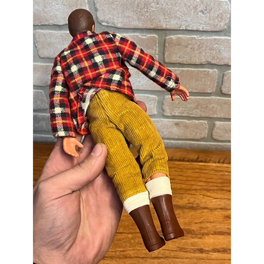 Vintage 1972 Mattel Gi Joe Big Jim Camper Plaid Shirt Action Figure #4344 Hunter