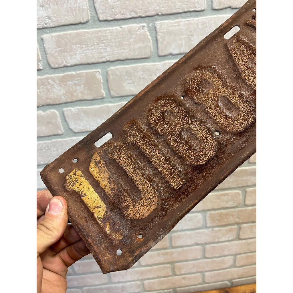 Vintage Wisconsin License Plate 1920 Automobile Car Truck