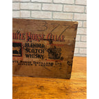 Vintage White Horse Cellar Blended Scotch Whisky Wooden Crate Box Scotland