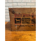 Vintage White Horse Cellar Blended Scotch Whisky Wooden Crate Box Scotland