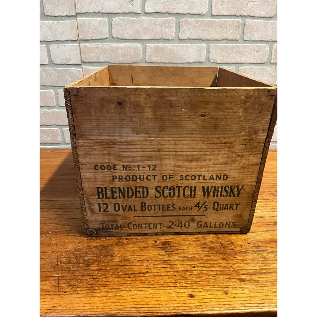 Vintage White Horse Cellar Blended Scotch Whisky Wooden Crate Box Scotland