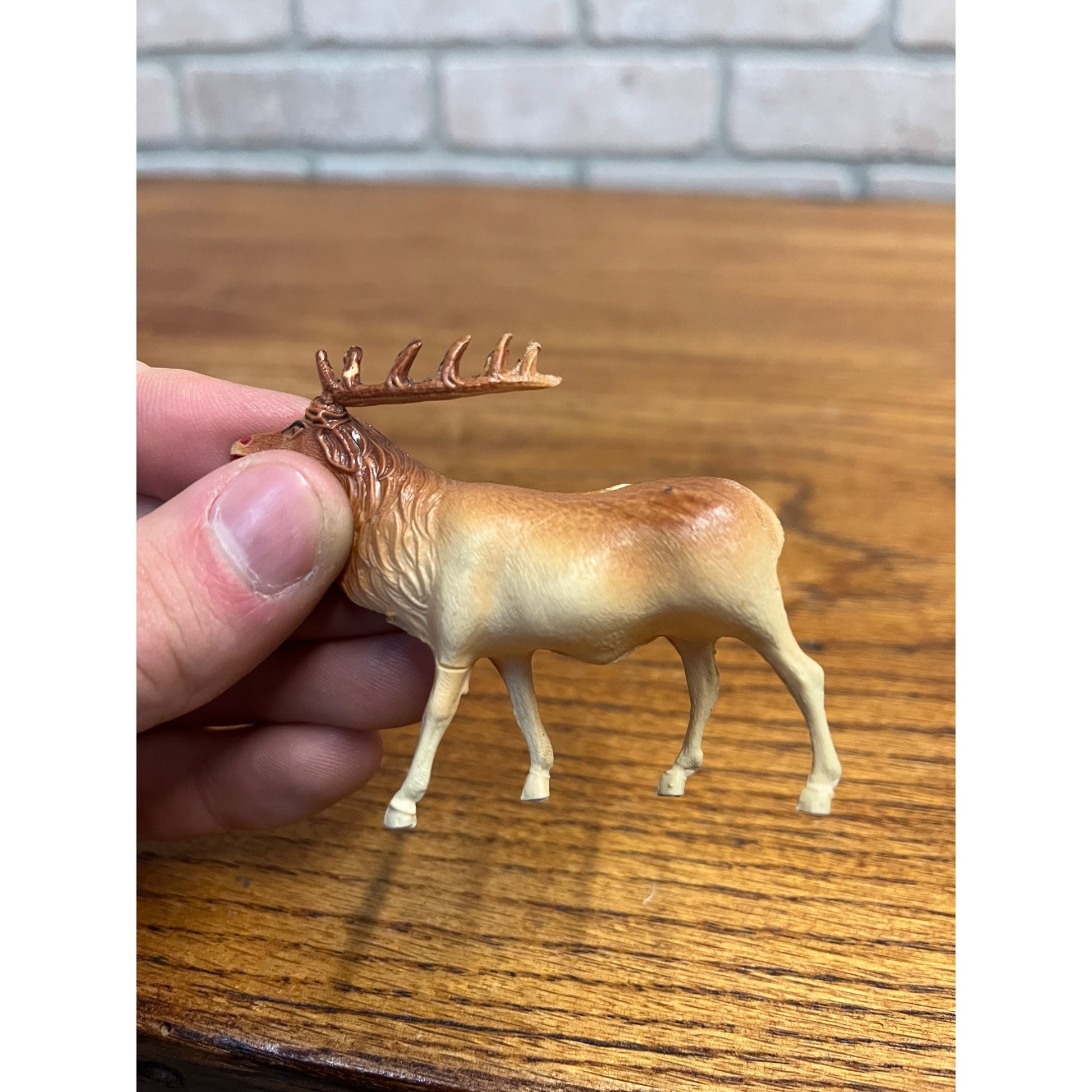 Vintage Farm Animals Celluloid Toy Christmas Putz Decorations Lot Donkey, Sheep