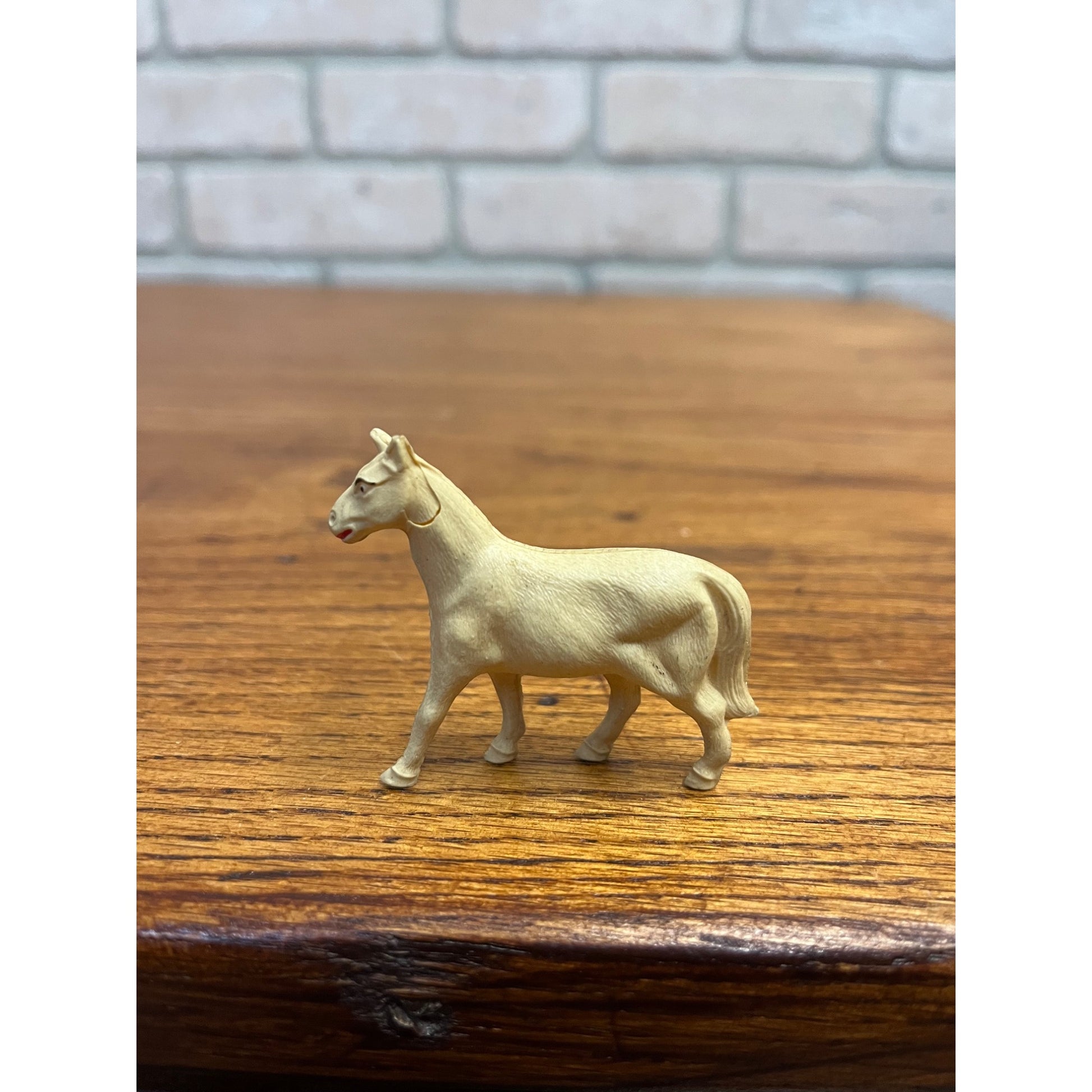 Vintage Farm Animals Celluloid Toy Christmas Putz Decorations Lot Donkey, Sheep