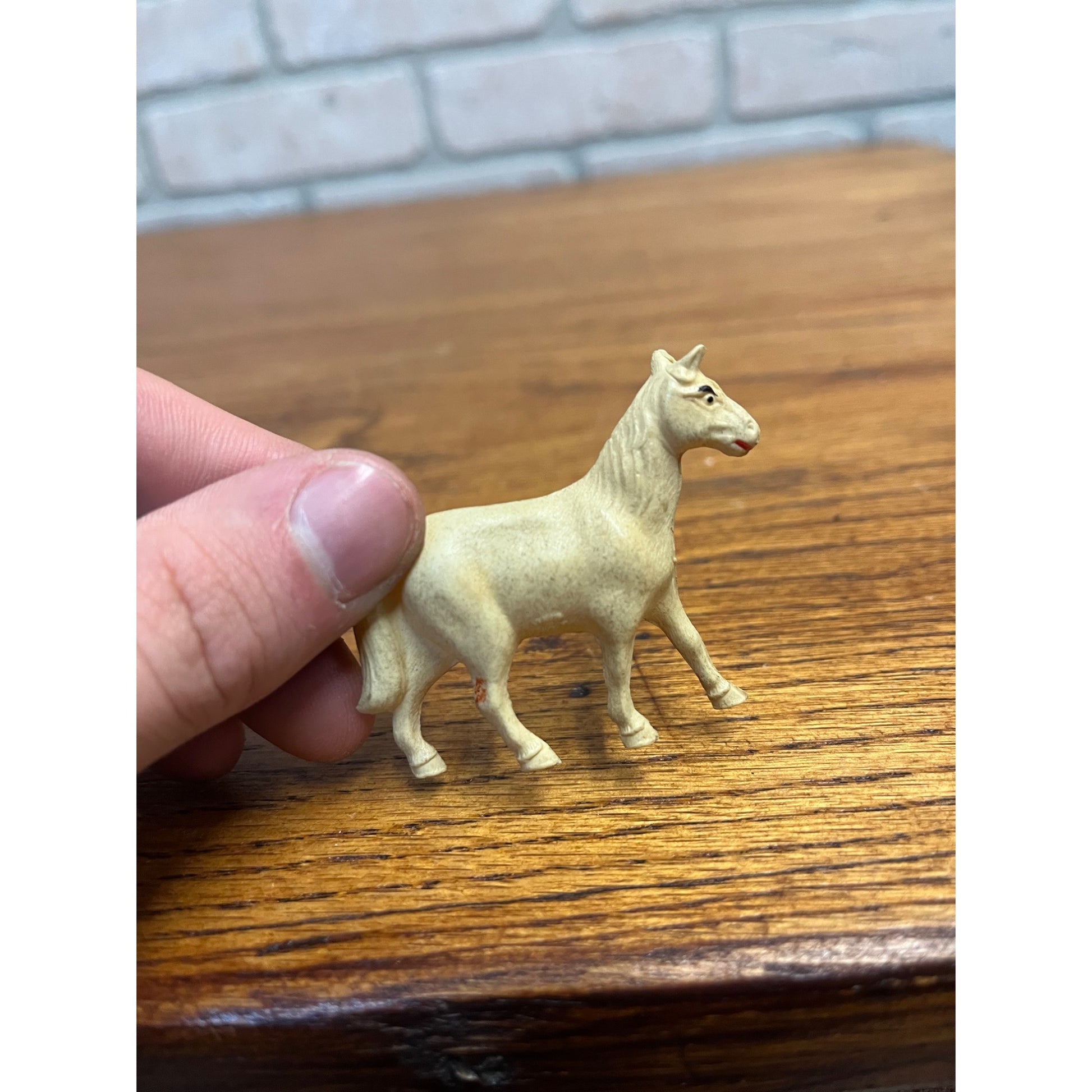 Vintage Farm Animals Celluloid Toy Christmas Putz Decorations Lot Donkey, Sheep