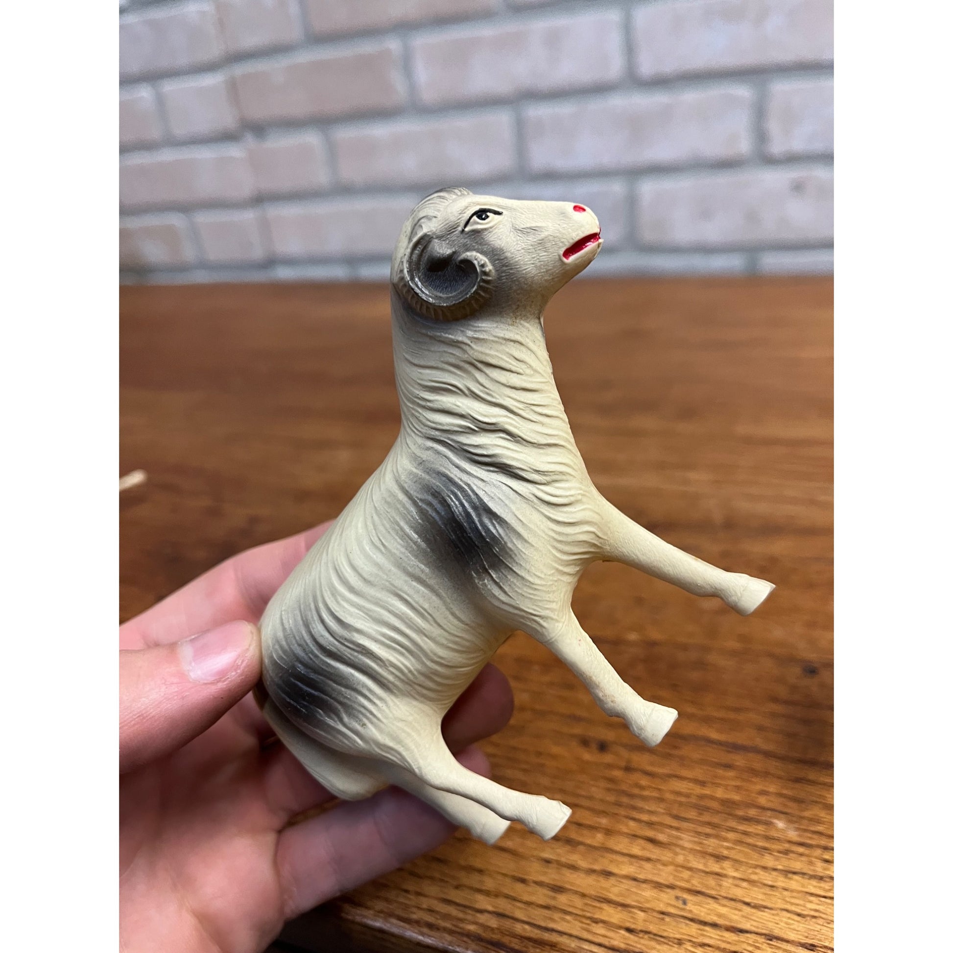 Vintage Farm Animals Celluloid Toy Christmas Putz Decorations Lot Donkey, Sheep