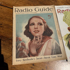 Vintage Radio Guide Magazine Lot of 2 1930s Old Time Radio Hollywood Pin Up Covers