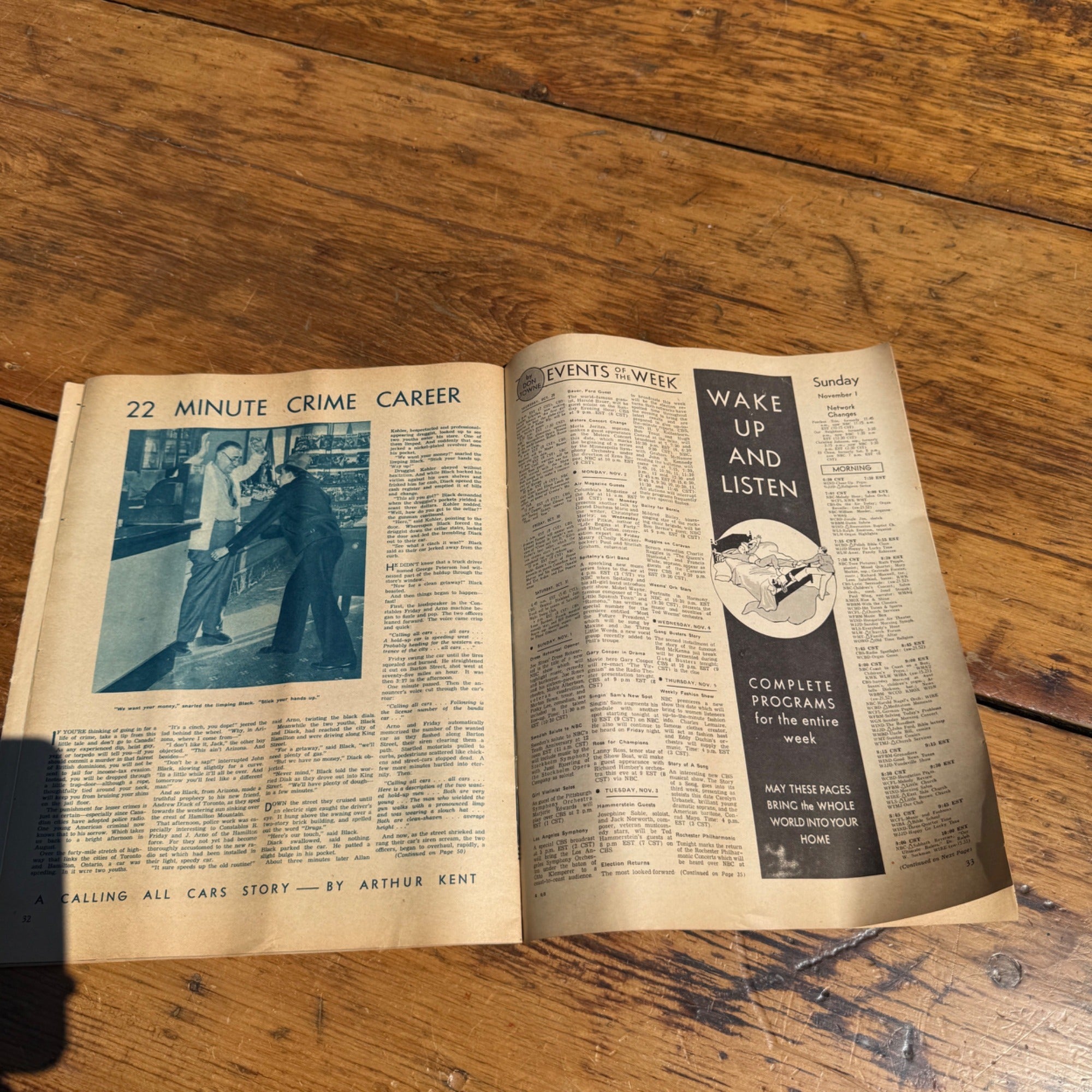 Vintage Radio Guide Magazine Lot of 2 1930s Old Time Radio Hollywood Pin Up Covers