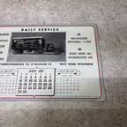 Vintage West Bend Transit Pinup Girl Ink Blotter Advertising 1951 Germantown WIs