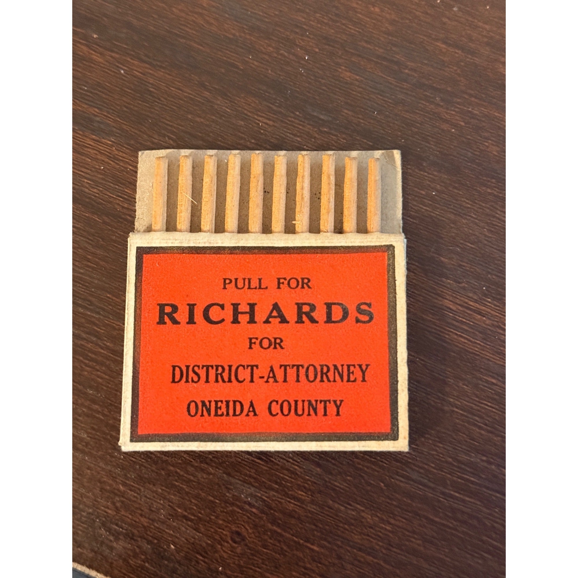 Vintage Pull Quick Rhinelander Wisconsin Attorney UNSTRUCK Matchbook FULL
