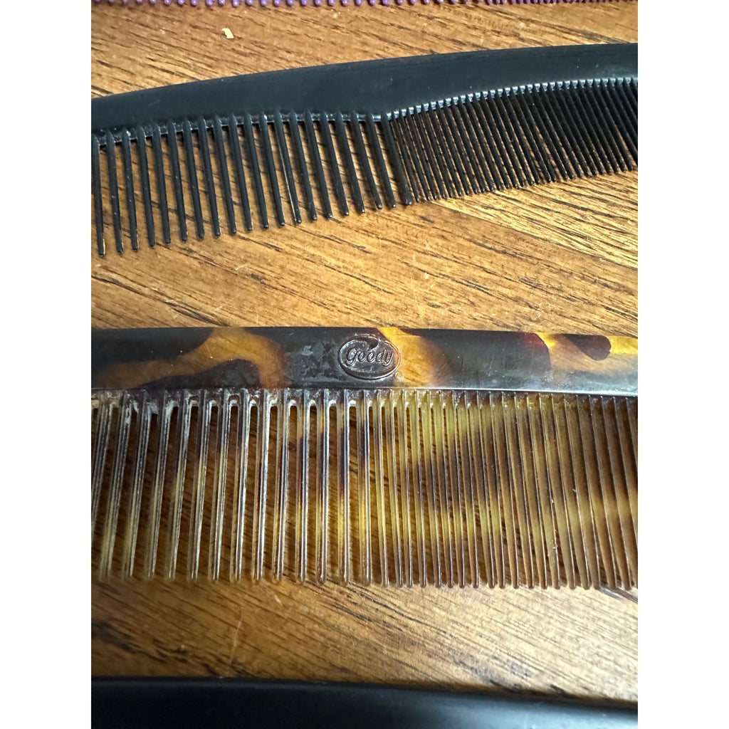 Vintage Lot 80s-90s Plastic Unbreakable Combs Goody Hair Picks Scunci Tupperware
