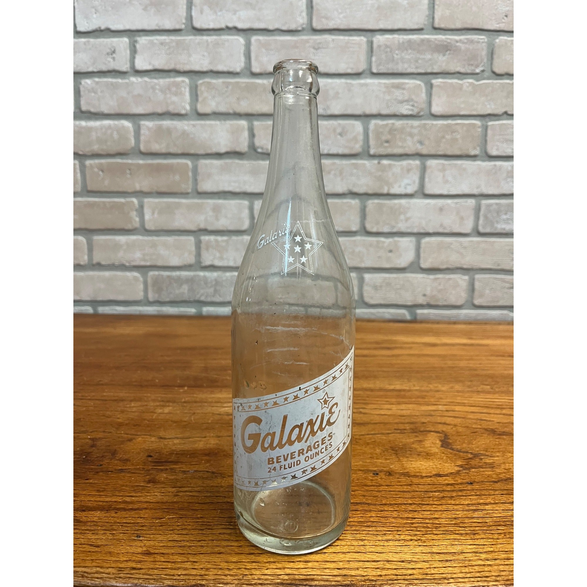 RARE Vintage Galaxie Beverages ACL 24oz Glass Soda Bottle - Wisconsin?