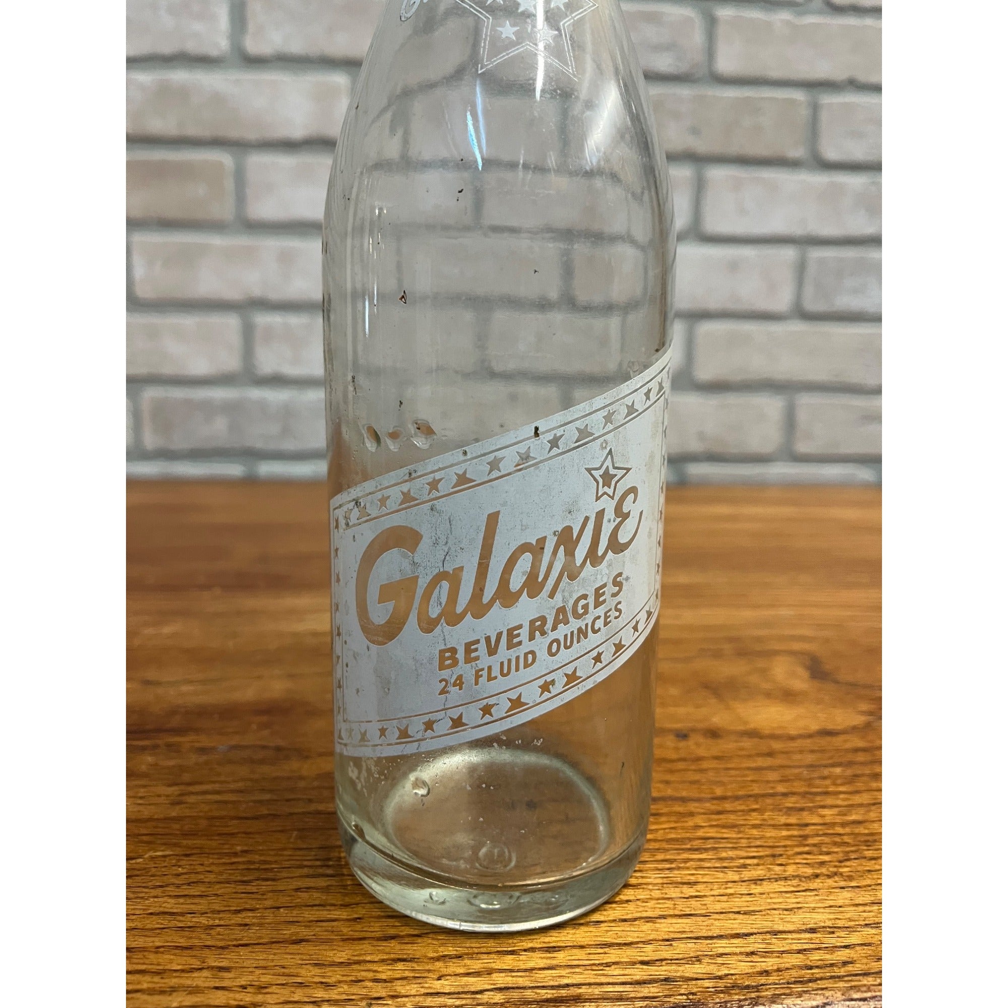 RARE Vintage Galaxie Beverages ACL 24oz Glass Soda Bottle - Wisconsin?