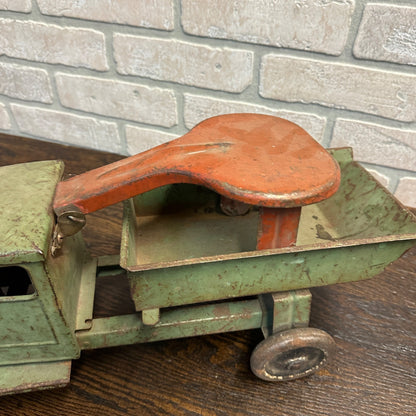 VINTAGE ANTIQUE STRUCTO PRESSED STEEL DUMP TRUCK RIDE ON TOY 1930's KEYSTONE