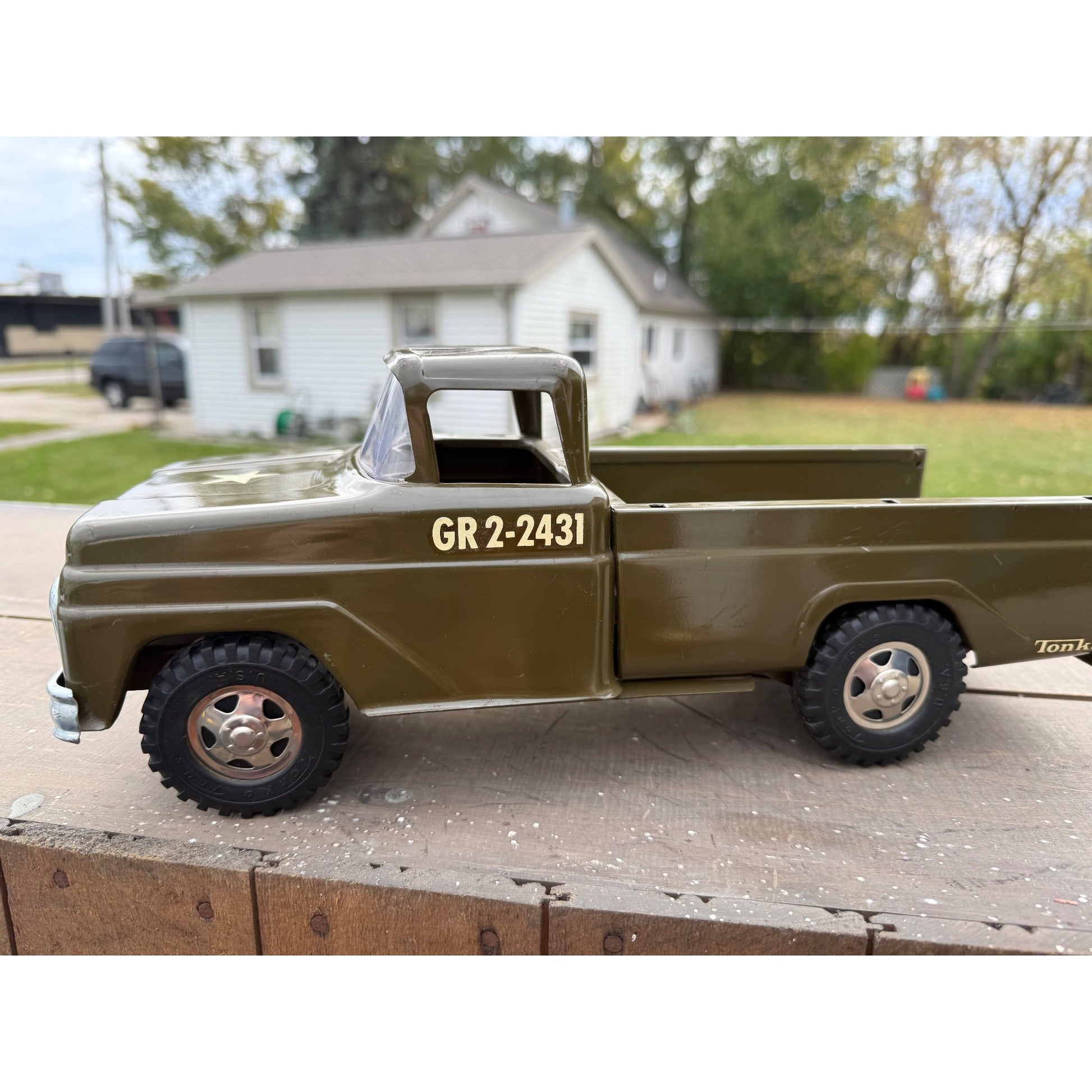 Vintage 1963 Tonka US Army Troop Carrier Truck Pressed Steel Toy