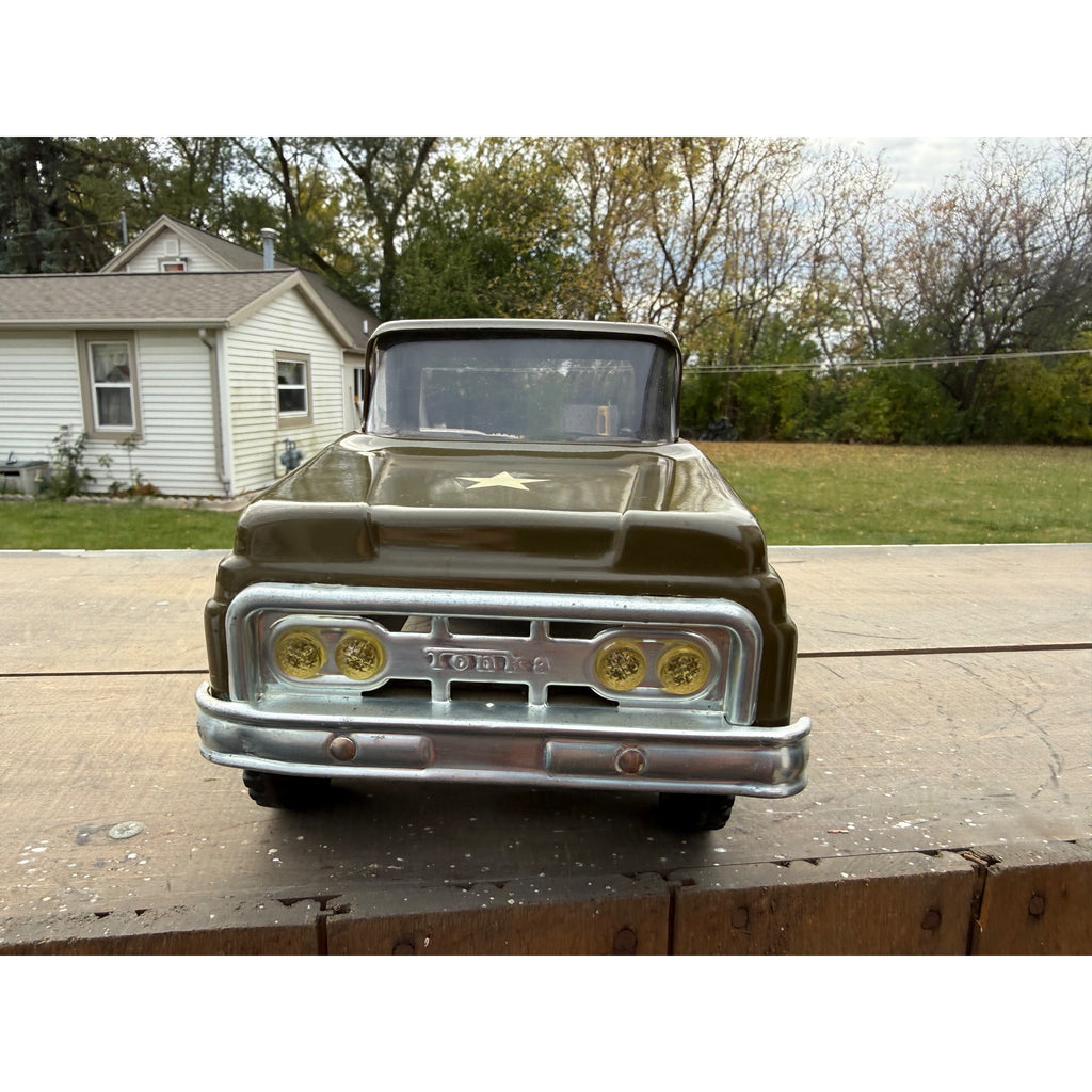 Vintage 1963 Tonka US Army Troop Carrier Truck Pressed Steel Toy
