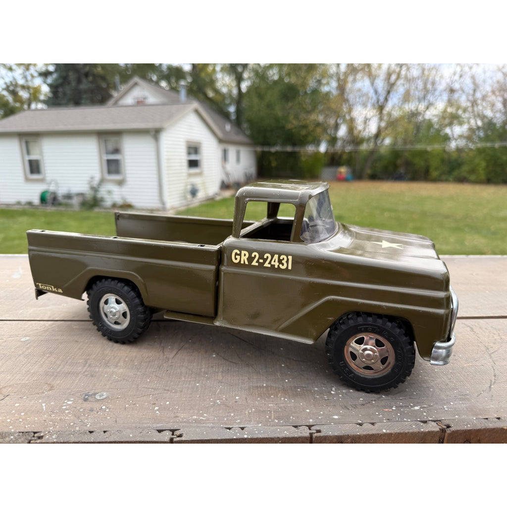 Vintage 1963 Tonka US Army Troop Carrier Truck Pressed Steel Toy