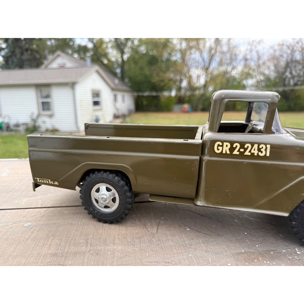 Vintage 1963 Tonka US Army Troop Carrier Truck Pressed Steel Toy