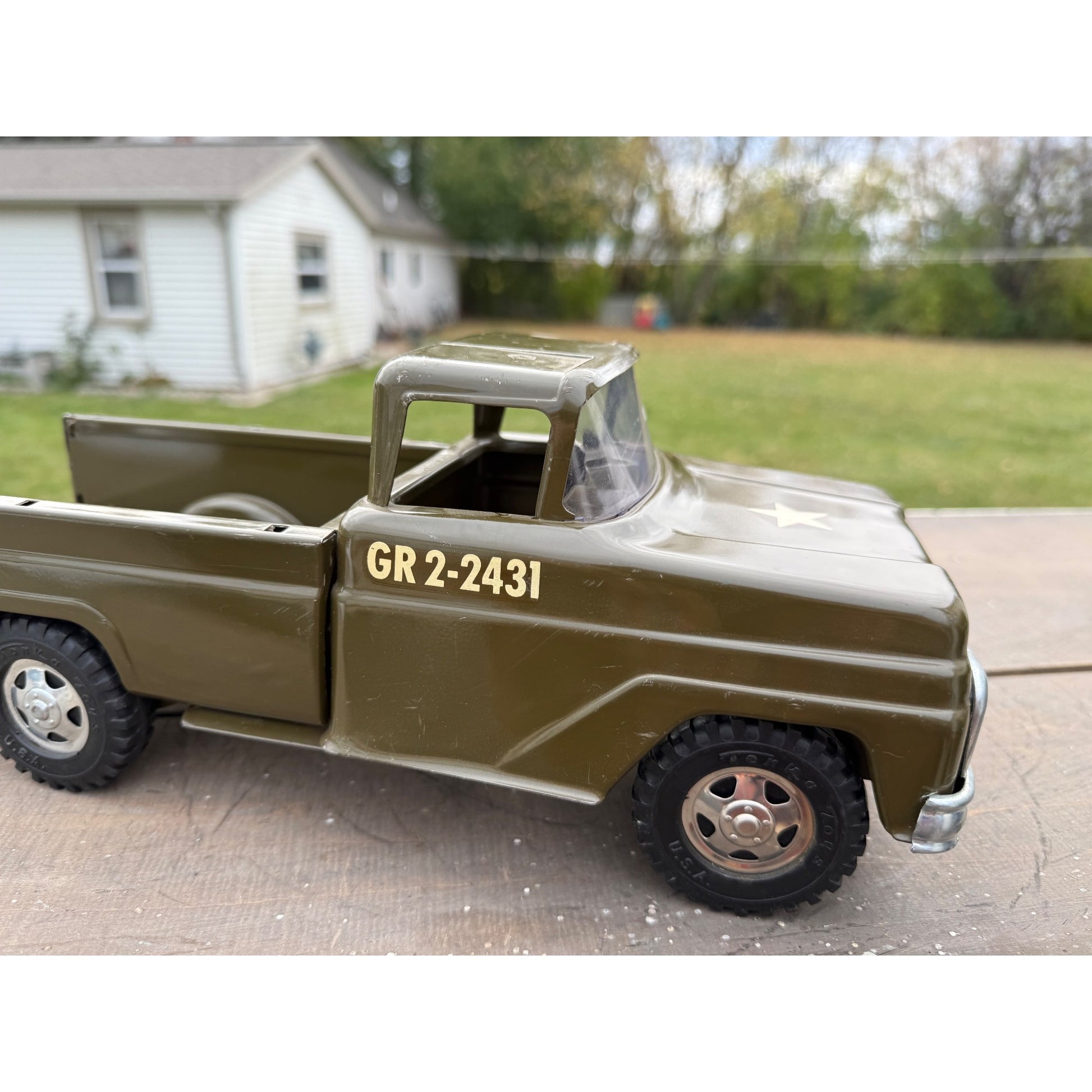 Vintage 1963 Tonka US Army Troop Carrier Truck Pressed Steel Toy