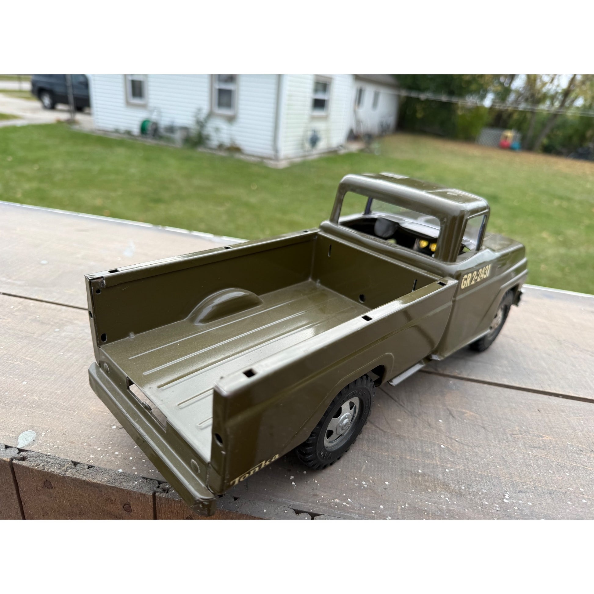Vintage 1963 Tonka US Army Troop Carrier Truck Pressed Steel Toy