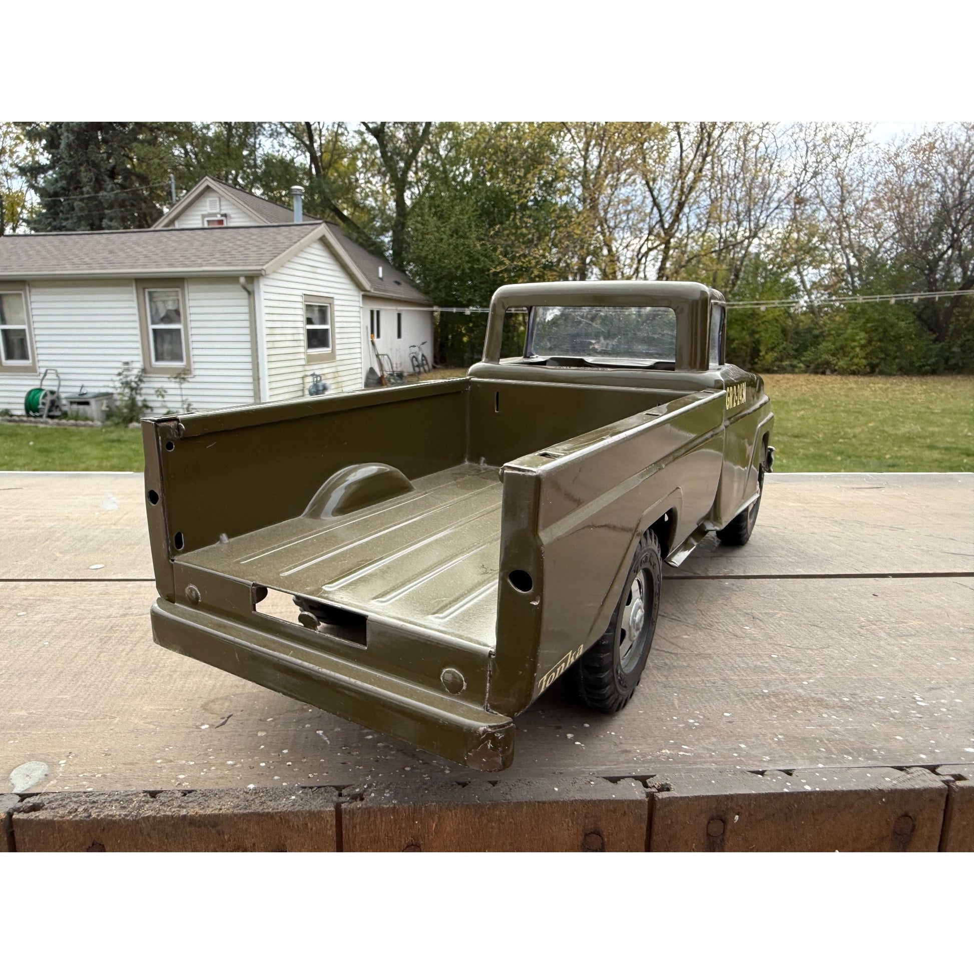 Vintage 1963 Tonka US Army Troop Carrier Truck Pressed Steel Toy