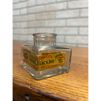 Antique Vintage Glass Ink Well Bottle Diamond Ink Co. Milwaukee w/ Label
