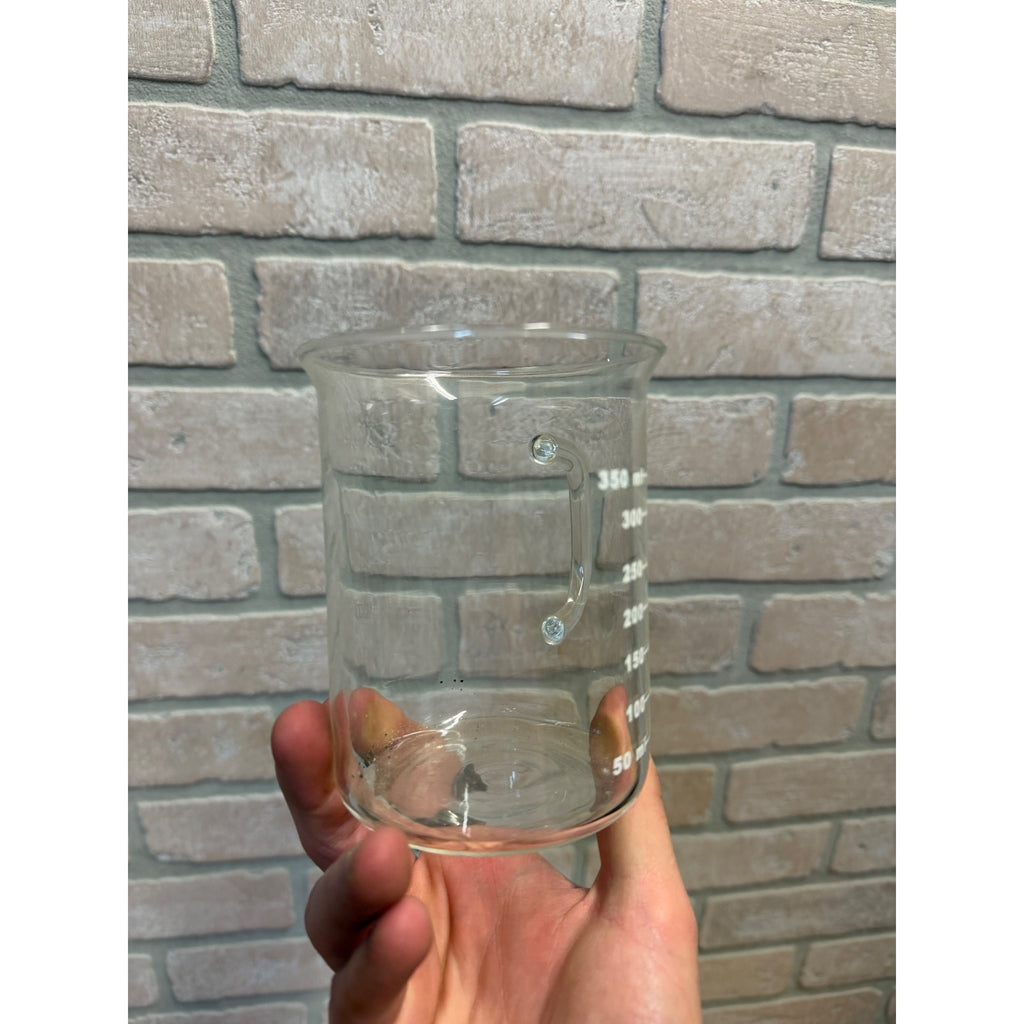 350ml Clear Glass Measuring Beaker Mug With Handle
