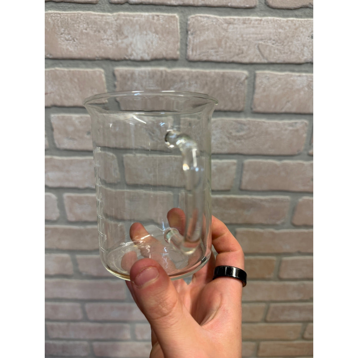 350ml Clear Glass Measuring Beaker Mug With Handle