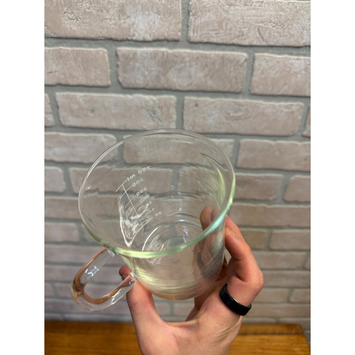 350ml Clear Glass Measuring Beaker Mug With Handle