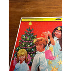 Vintage Whitman Christmas Frame Tray Puzzle Santa Angel Kids Dog No. 4424