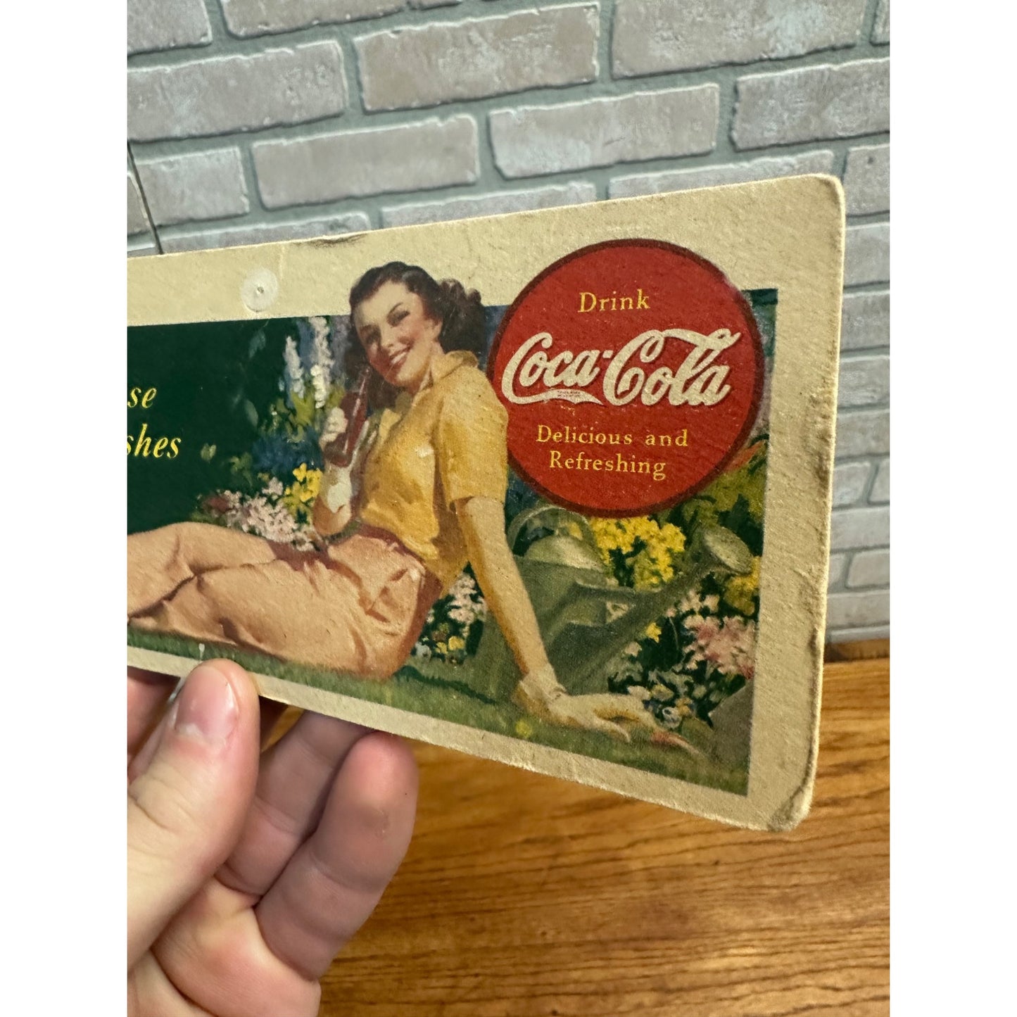 Vintage 1941 Coca Cola Girl Ink Blotter Advertising Pause That Refreshes