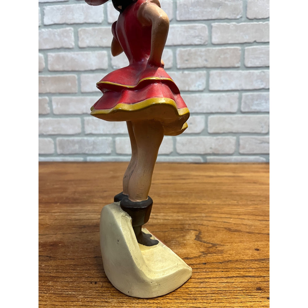 Original Vintage 1950s Miller High Life Beer Girl Plaster Back Bar Statue Sign
