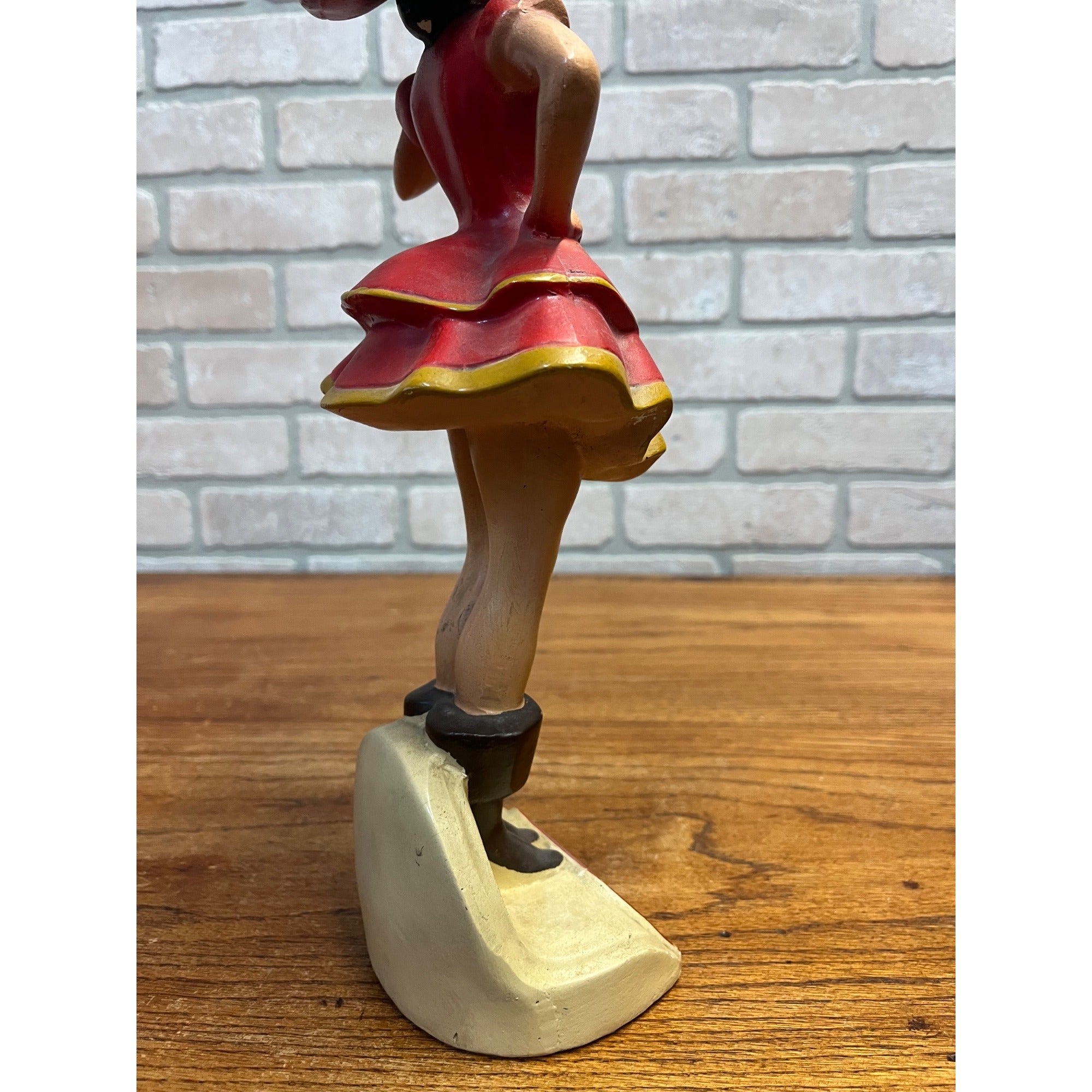 Original Vintage 1950s Miller High Life Beer Girl Plaster Back Bar Statue Sign