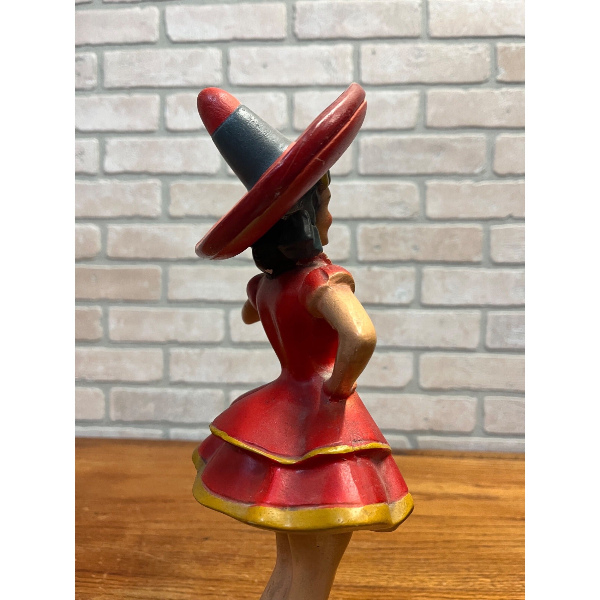 Original Vintage 1950s Miller High Life Beer Girl Plaster Back Bar Statue Sign