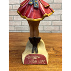 Original Vintage 1950s Miller High Life Beer Girl Plaster Back Bar Statue Sign