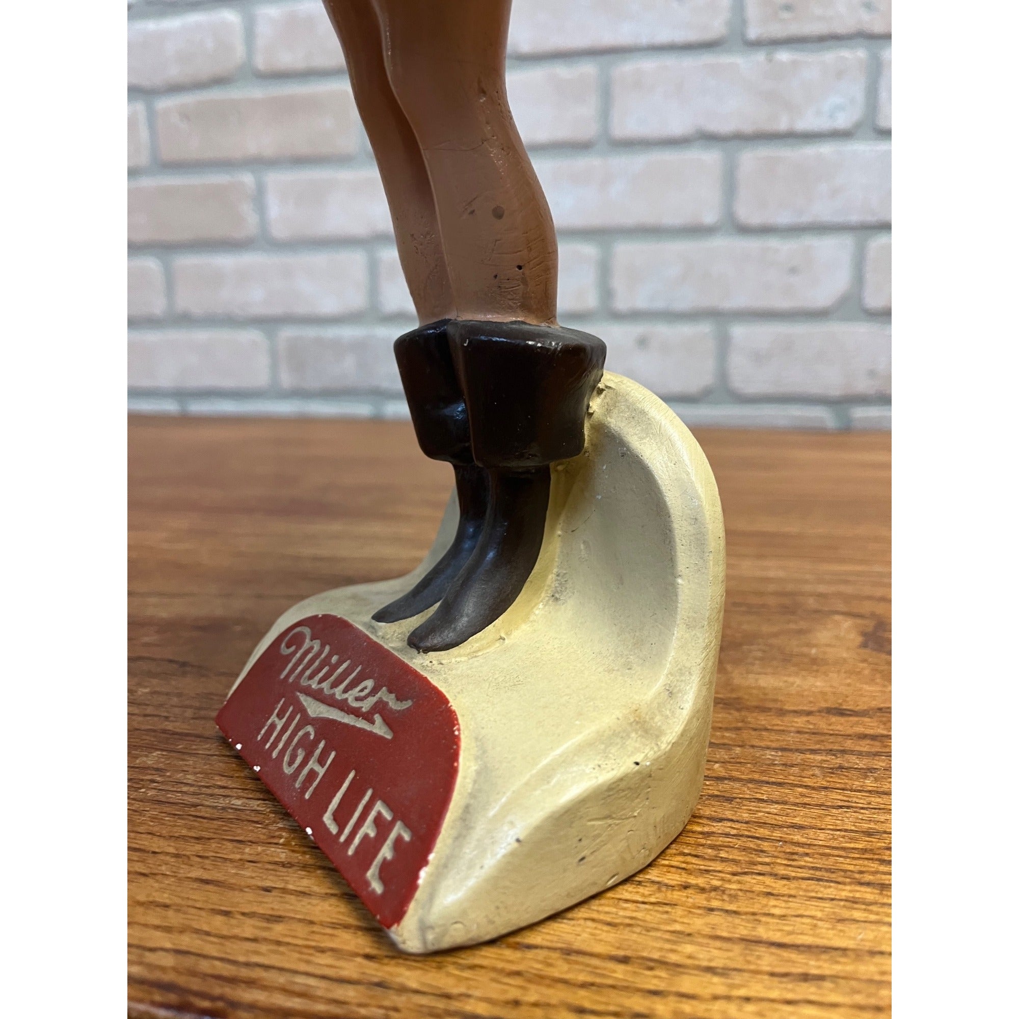 Original Vintage 1950s Miller High Life Beer Girl Plaster Back Bar Statue Sign