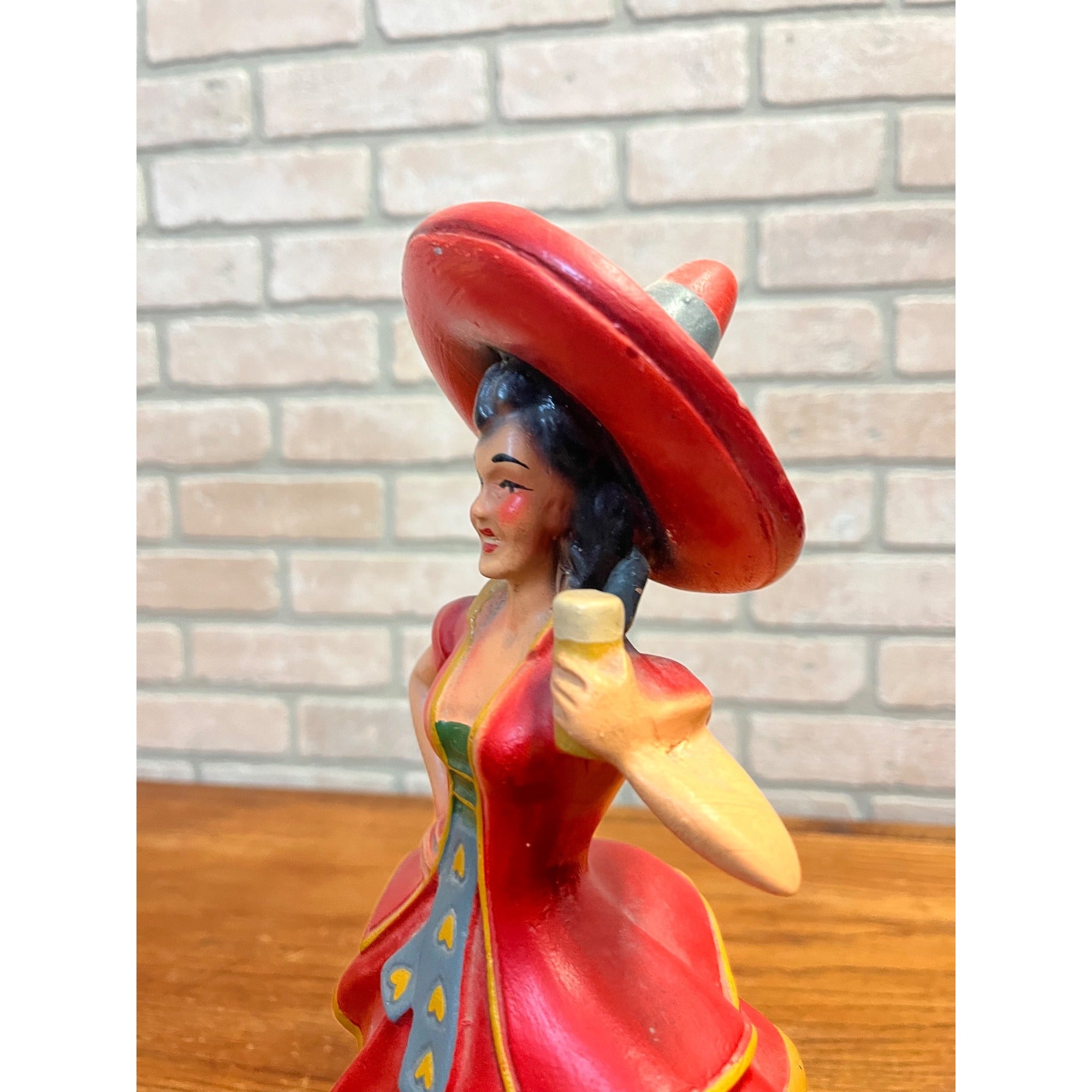Original Vintage 1950s Miller High Life Beer Girl Plaster Back Bar Statue Sign