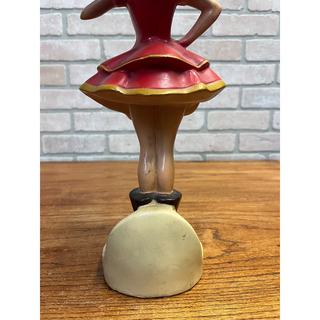 Original Vintage 1950s Miller High Life Beer Girl Plaster Back Bar Statue Sign