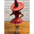 Original Vintage 1950s Miller High Life Beer Girl Plaster Back Bar Statue Sign