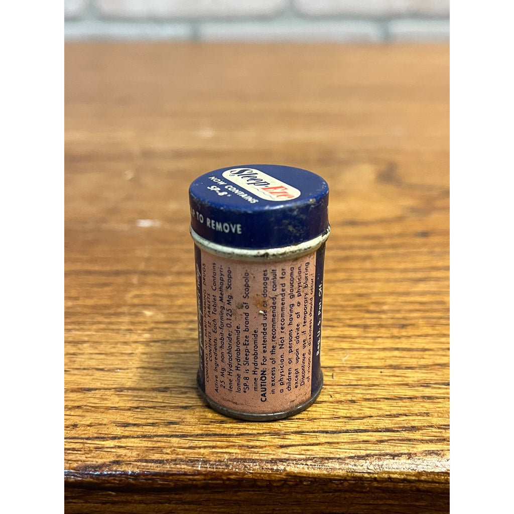 Vintage Sleep-Eze Medicine Ad Advertising Tin Empty