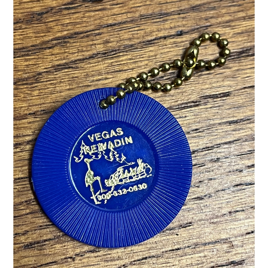 Vegas Kewadin Casino Chip Keychain - Sault Ste Marie MI Michigan Plastic Blue