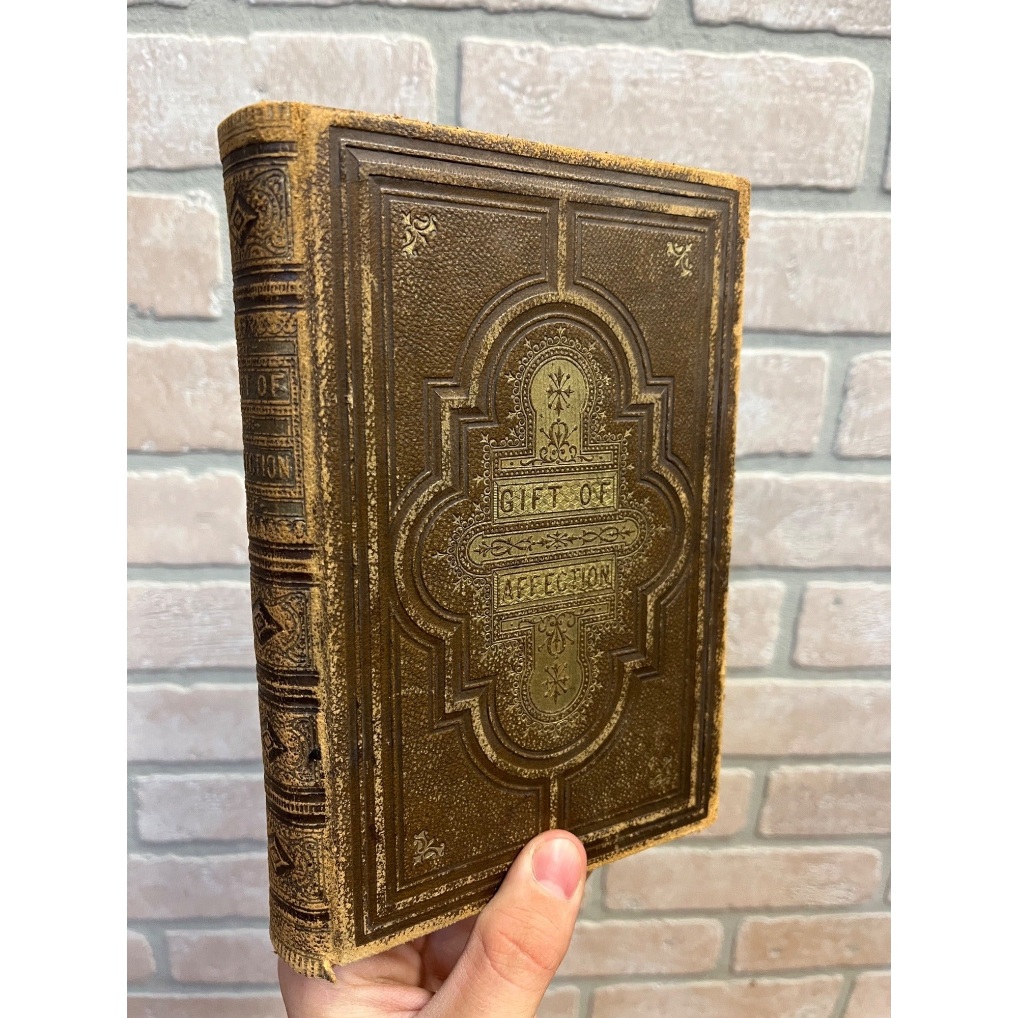 Circa 1859 The Gift of Affection: Christmas and New-Year's Embossed and Gilded Hardcover Book