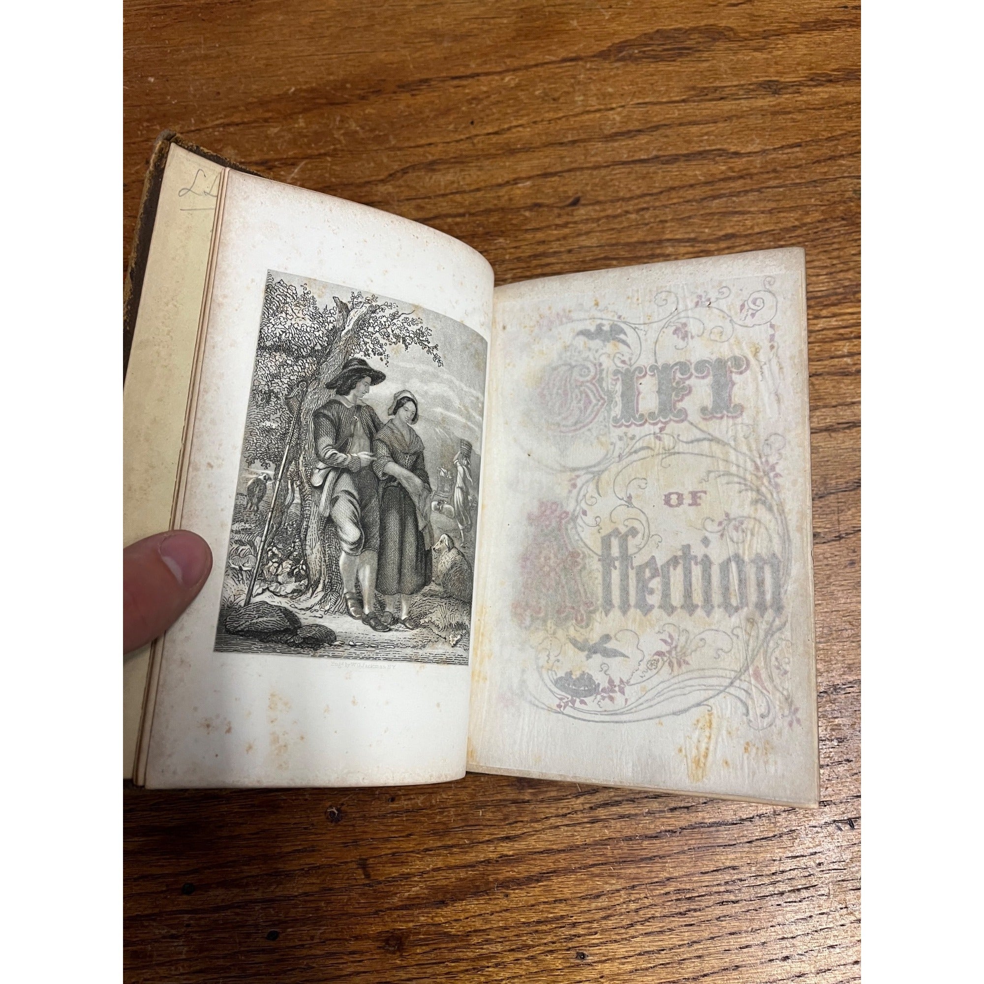 Circa 1859 The Gift of Affection: Christmas and New-Year's Embossed and Gilded Hardcover Book