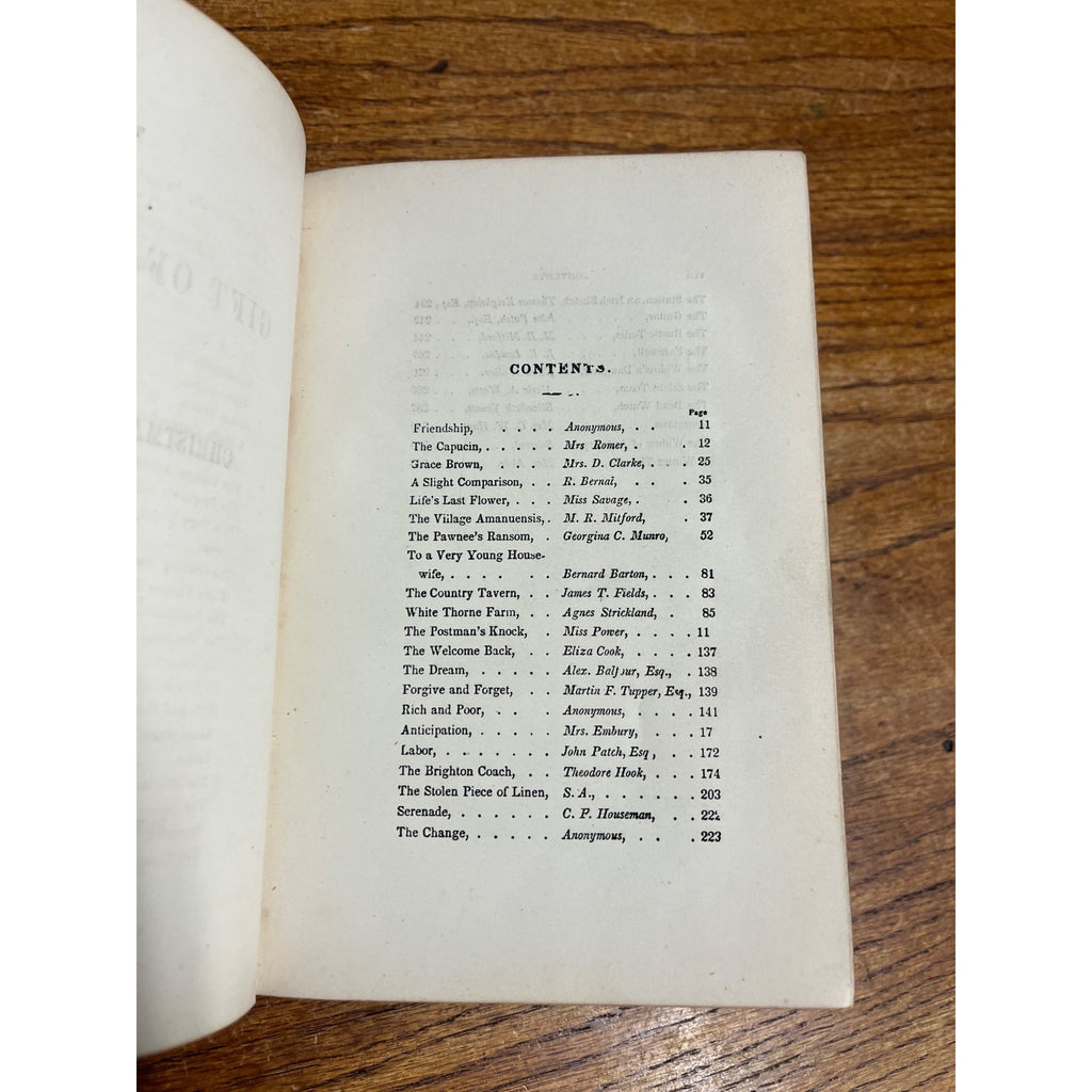 Circa 1859 The Gift of Affection: Christmas and New-Year's Embossed and Gilded Hardcover Book
