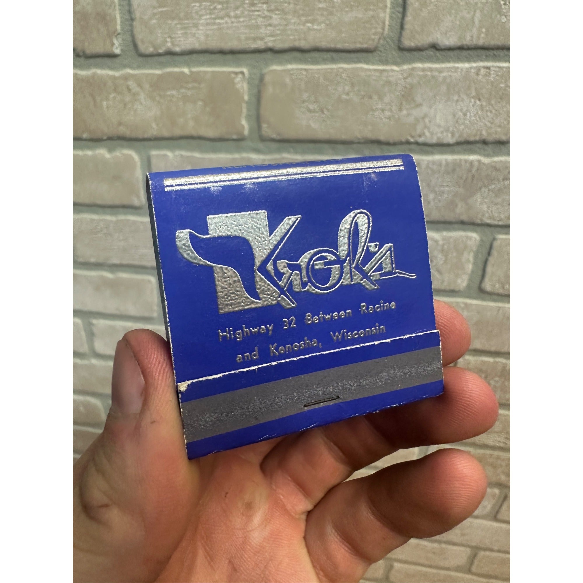 Vintage Krok's Restaurant Kenosha Racine Wisconsin FULL Advertising Matchbook