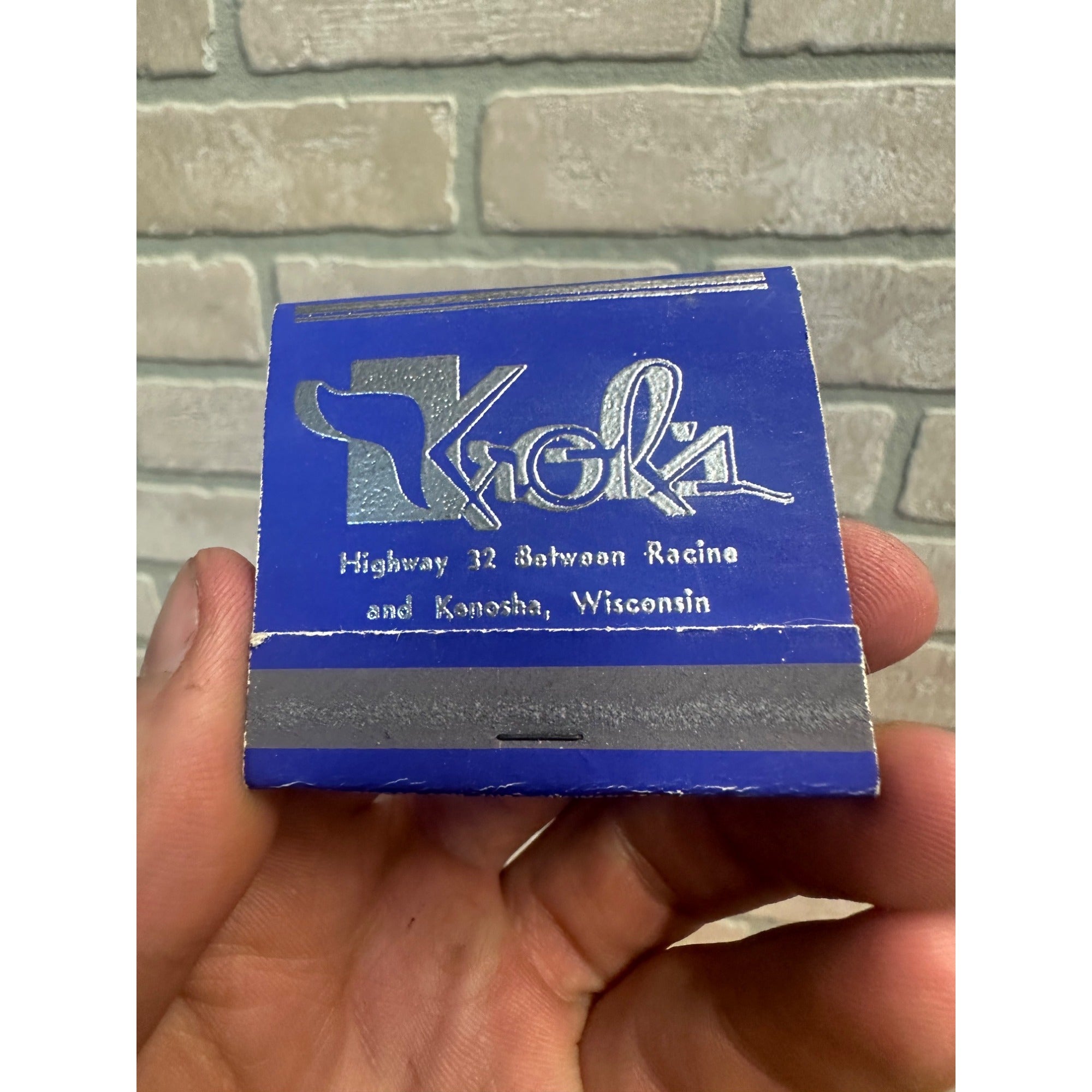 Vintage Krok's Restaurant Kenosha Racine Wisconsin FULL Advertising Matchbook